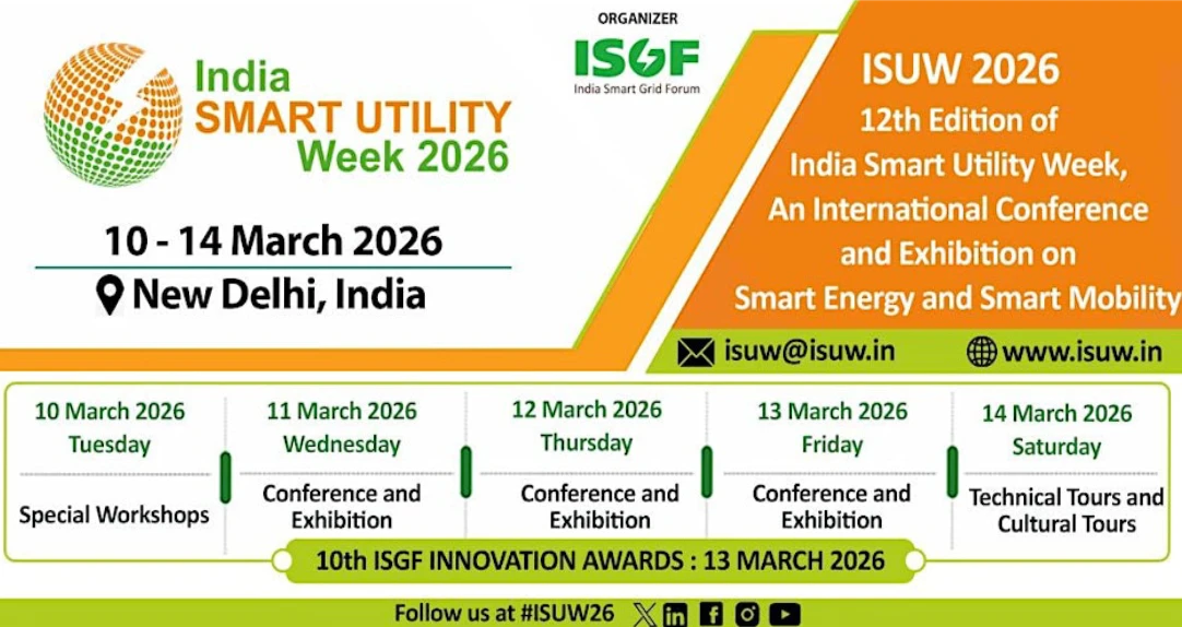 India Smart Utility Week, ISUW 2026, New Delhi